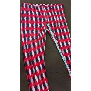 Womens red and black harlequin leggings by Laura Byrnes California size 4X